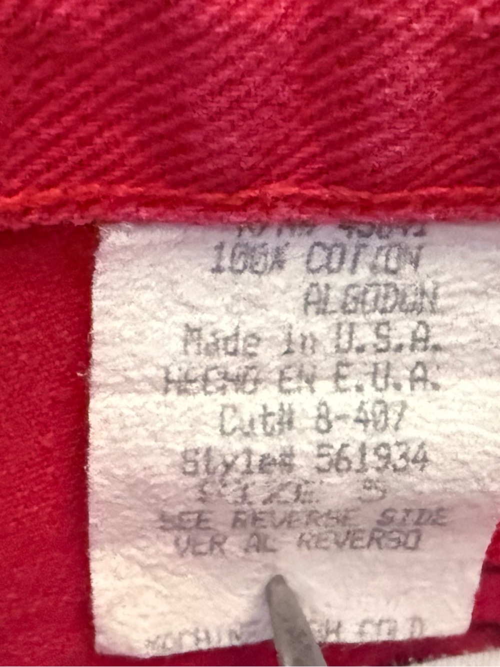 Vintage 90s Ozark Mountain Red Western Jeans – Faux Leather Trim – Straight Leg - Picture 7 of 10